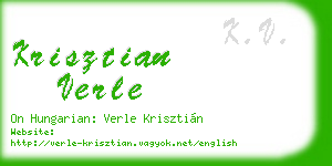 krisztian verle business card